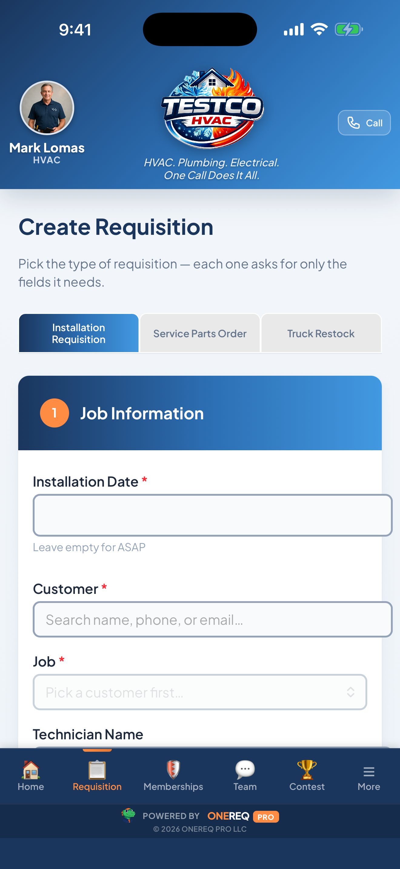 Requisitions